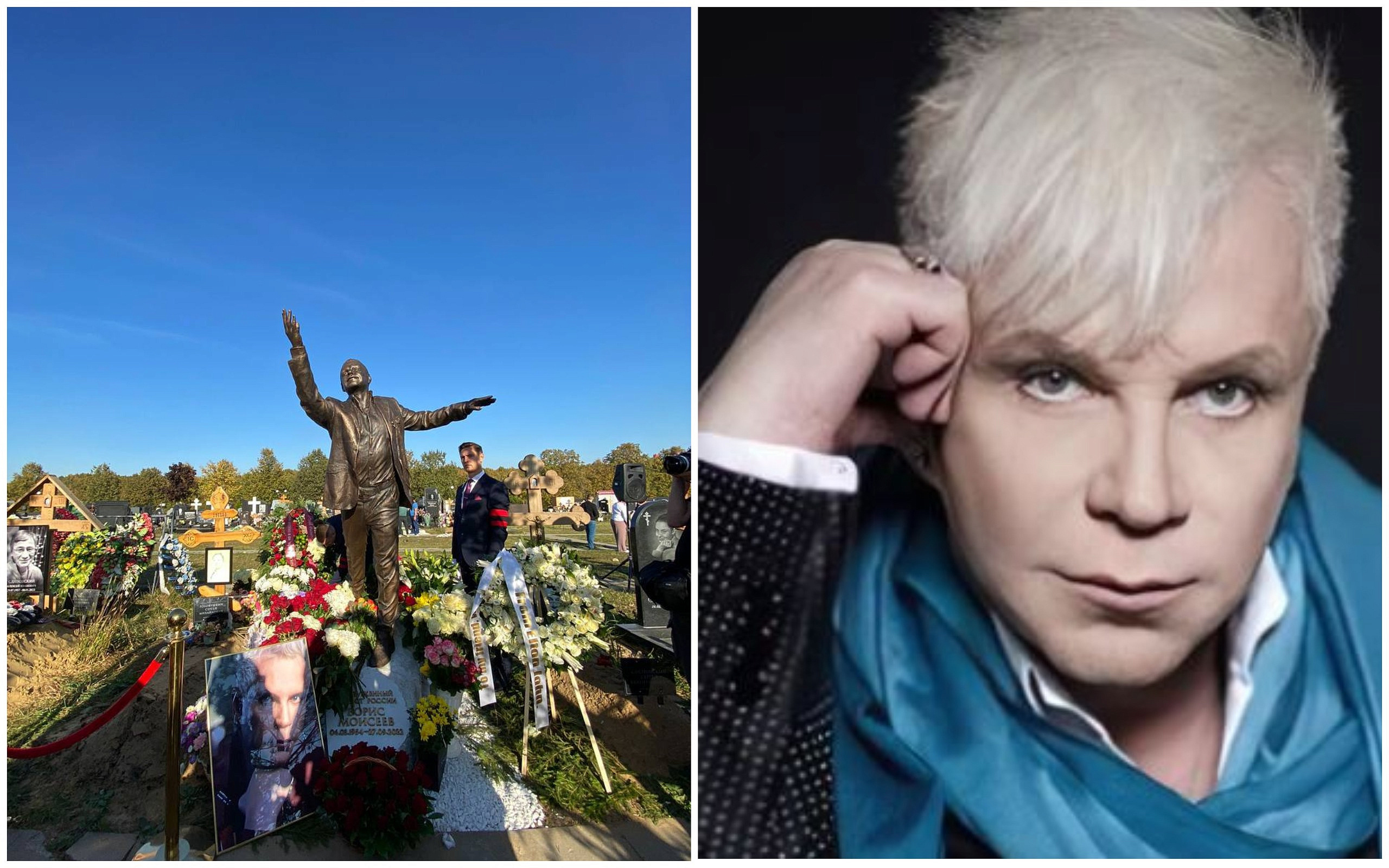 Спустя год после смерти Бориса Моисеева установили памятник на его могиле